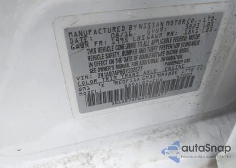 2016 Nissan Sentra S from USA, damaged, VIN 3N1AB7AP6GY332577
